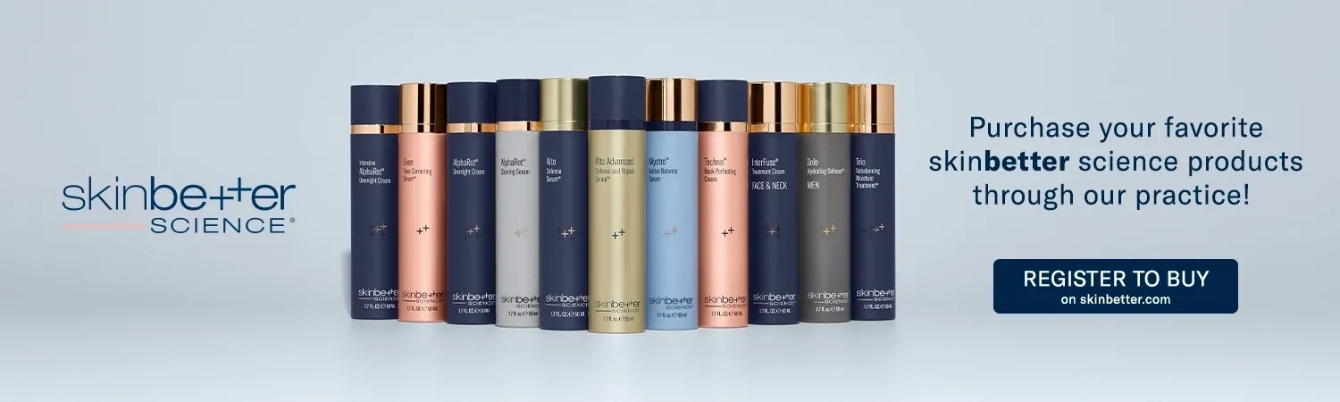 Skin care products with purchase information.