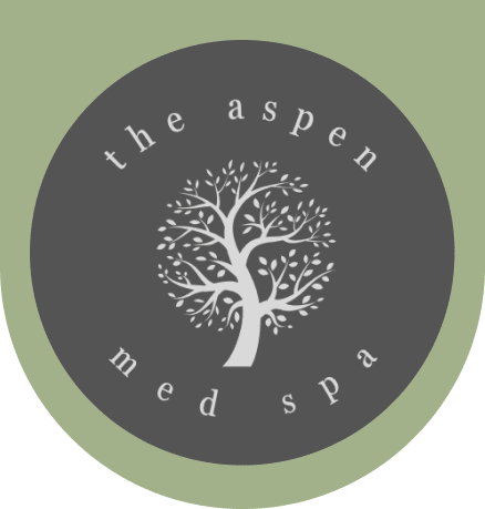 Aspen Med Spa logo with tree design.